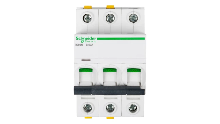 Wyłącznik nadprądowy 3P B 50A 6kA AC iC60N-B50-3 A9F03350