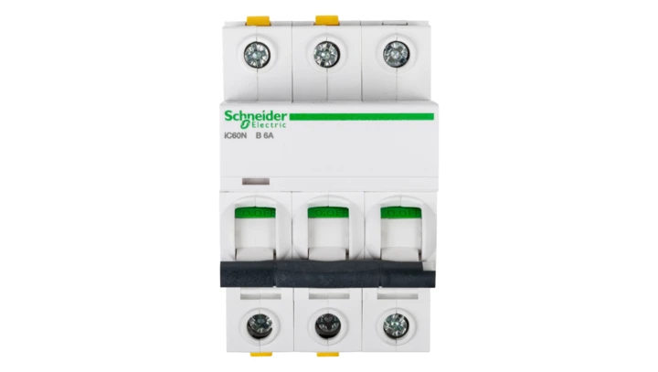 Wyłącznik nadprądowy 3P B 6A 6kA AC iC60N-B6-3 A9F03306