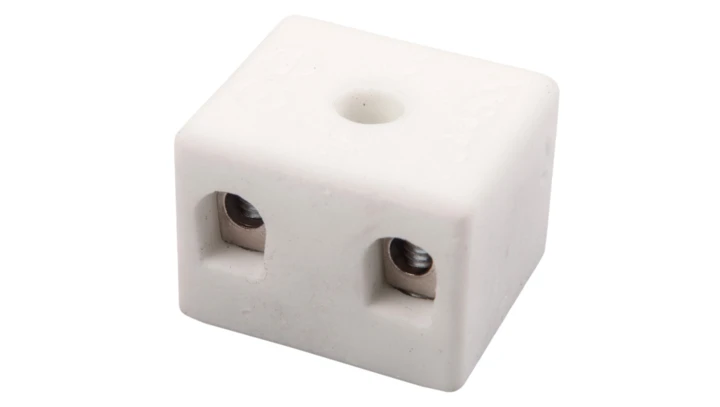 Złączka gwintowa porcelanowa 4mm² 2-tory biała z 1 otworem do przykręcania CPO-5A-2P 80712516