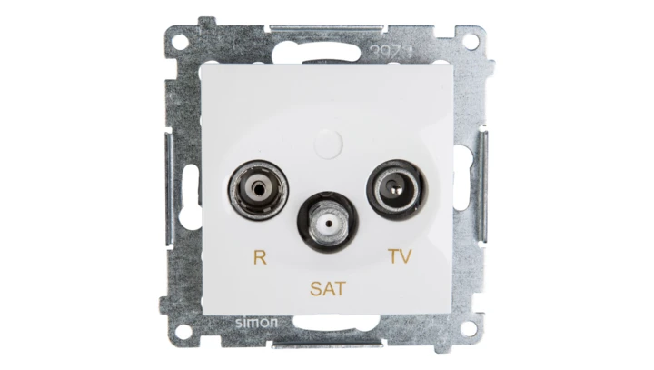 Simon 54 Gniazdo antenowe RD/TV/SAT końcowe białe DASK.01/11