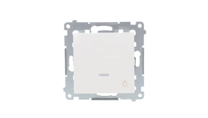 Simon 54 Przycisk /światło/ z podświetleniem, szybkozłącza, biały DS1L.01/11