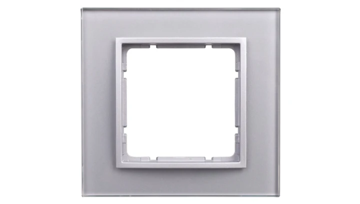 Berker B.7 Ramka pojedyncza szklana aluminiowa 10116414