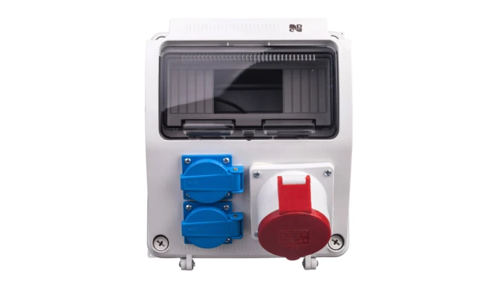 Rozdzielnica budowlana RS-9 9-mod. 2x2P+Z, 32A/5P, IP44 bez zabezpieczeń 6232-00