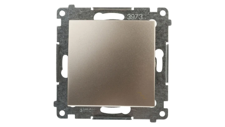 Simon 54 Łącznik schodowy, szybkozłącza, złoty mat DW6.01/44