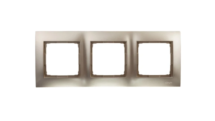 Simon 54 Premium Ramka potrójna złoty mat DR3/44