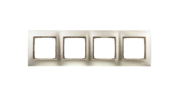 Simon 54 Premium Ramka poczwórna złoty mat DR4/44