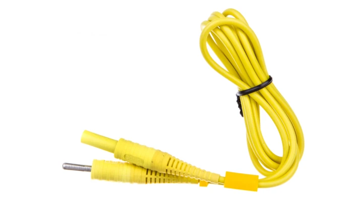 Przewód pomiarowy 1,2m żółty /wtyki bananowe/ (MZC-2) WAPRZ1X2YECC