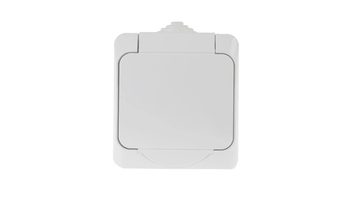 Cedar Plus Gniazdo pojedyncze biały z/u 16A IP44 WDE000540