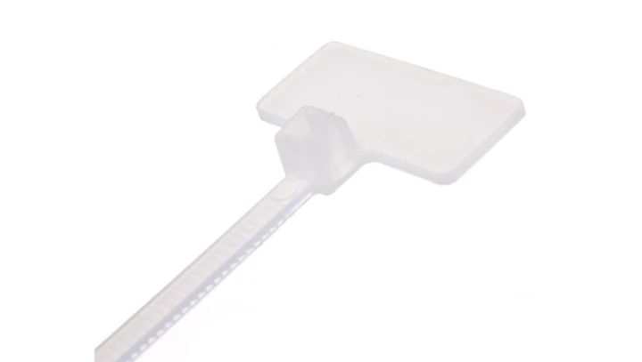 Opaska kablowa z tabliczką opisową TKOT 11/3 biała E01TK-01030200301 /100szt./