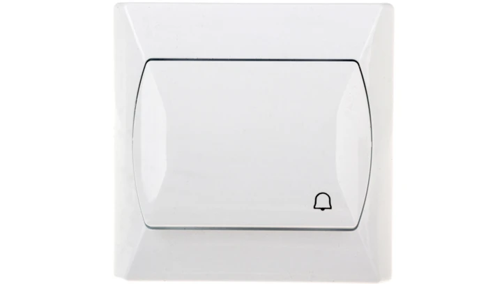 AKCENT Przycisk /dzwonek/ biały ŁP-6A/00