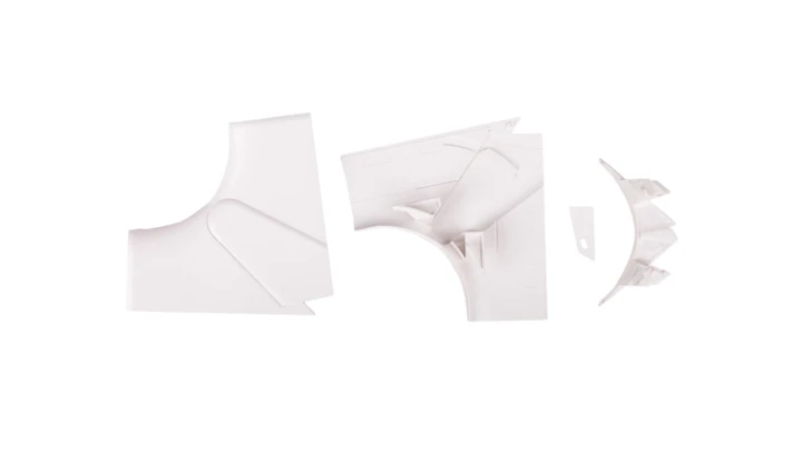 Naroże kanału wewnętrzne regulowane DLP 50x105 /1x przegroda/ 010606