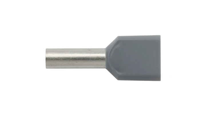 Końcówka tulejkowa izolowana HI 2X4/12 szara E08KH-02020102101 /100szt./