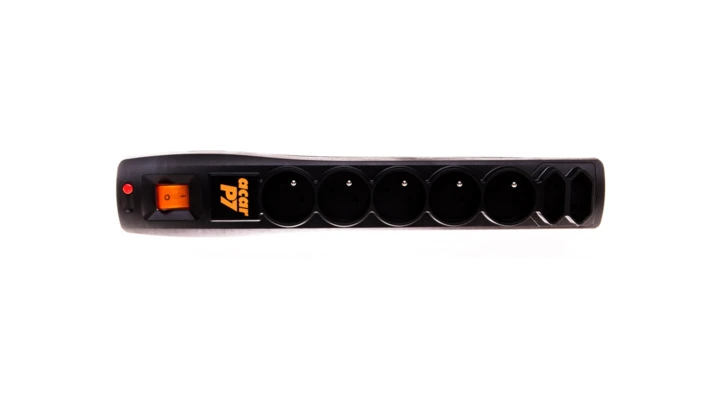 Przedłużacz przeciwprzepięciowy 7-gniazd ACAR P7 3m czarny