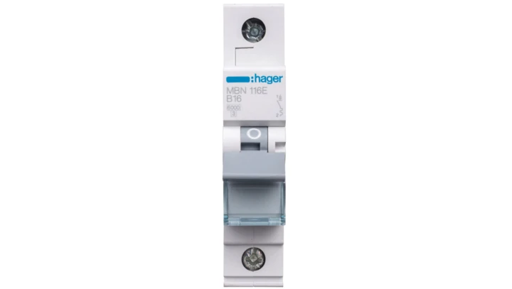 Wyłącznik nadprądowy 1P B 16A 6kA AC MBN116E