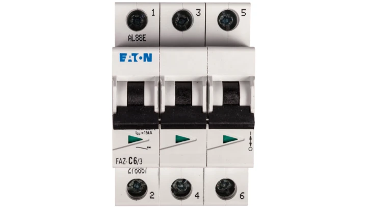 Wyłącznik nadprądowy 3P C 6A 15kA AC FAZ C6/3 278867