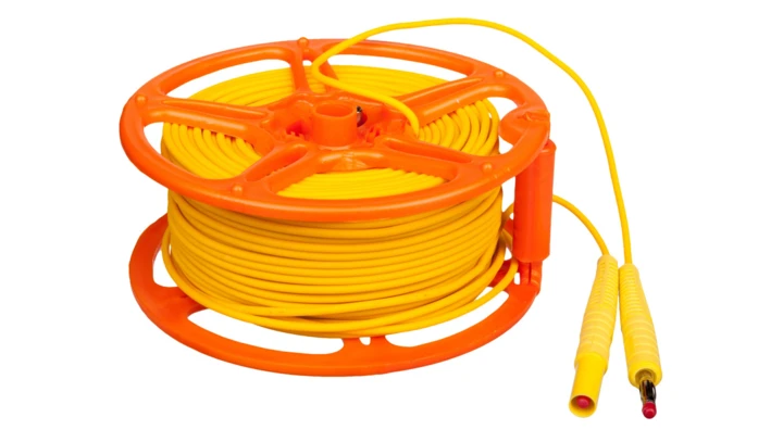 Przewód pomiarowy 50m na szpuli /wtyki bananowe/ WAPRZ050YEBBSZ