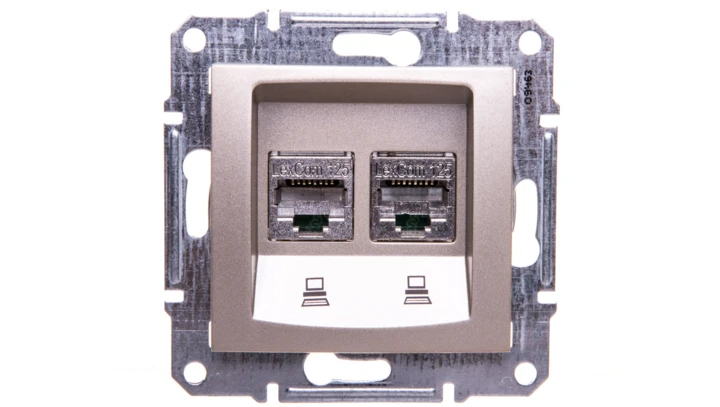 Sedna Gniazdo satyna 2xRJ45 5e FTP SDN4600168