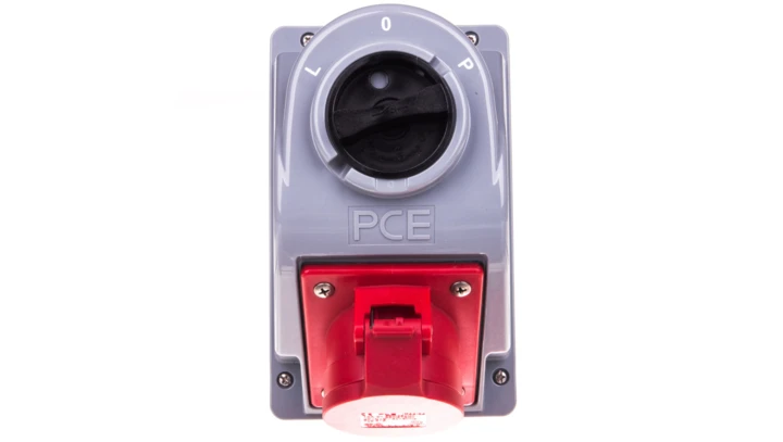 Gniazdo stałe z wyłącznikiem L-0-P 16A 5P 400V IP44 COMBO-POL 960615401W