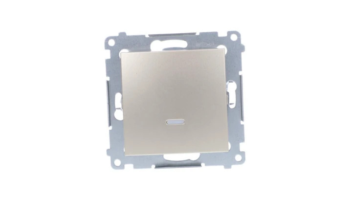 Simon 54 Łącznik jednobiegunowy, szybkozłącza, złoty mat DW1ZL.01/44