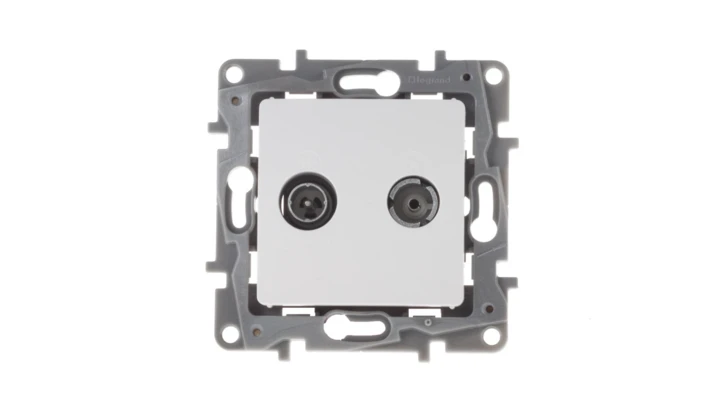 NILOE Gniazdo antenowe biały RTV gwiazda 1,5dB 664760