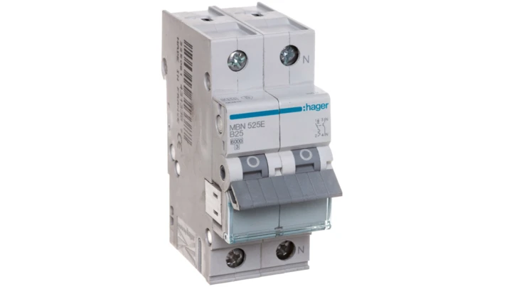 Wyłącznik nadprądowy 1+N B 25A 6kA AC MBN525E