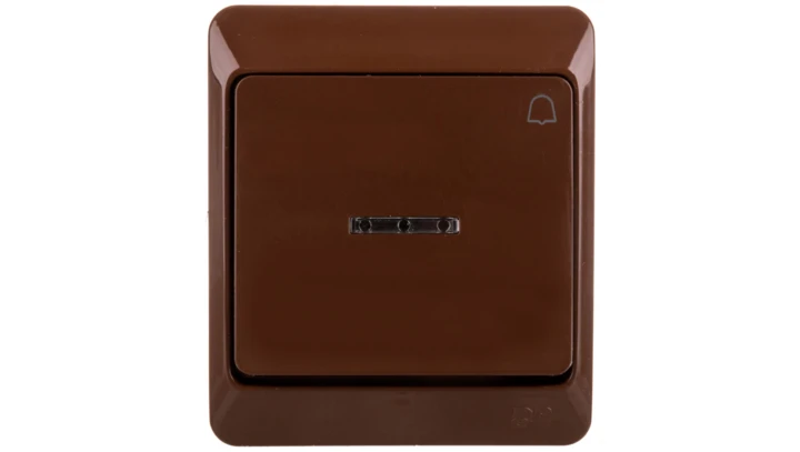 Hermes Przycisk dzwonek mechanizm z pełną obudową brązowy IP44 przycisk 1x ŁNT-1D+n 0347-06