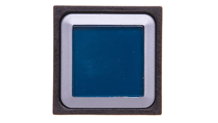 Naped przycisku 25x25mm niebieski bez samopowrotu z podświetleniem Q25LTR-BL/WB 086330