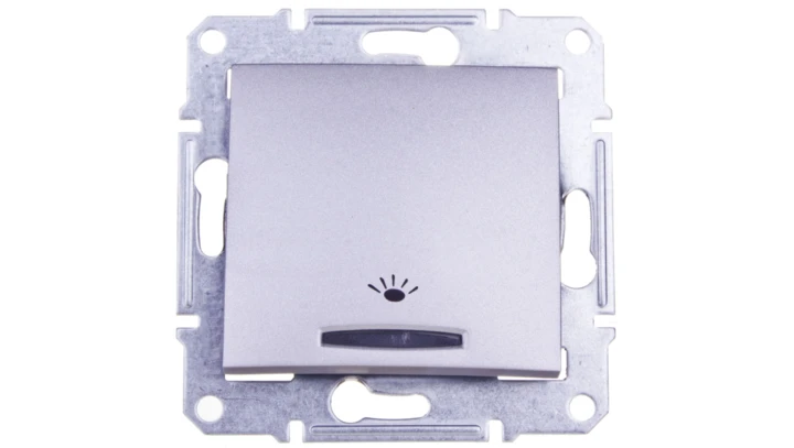 Sedna Przycisk światło z podświetleniem aluminium SDN1800160