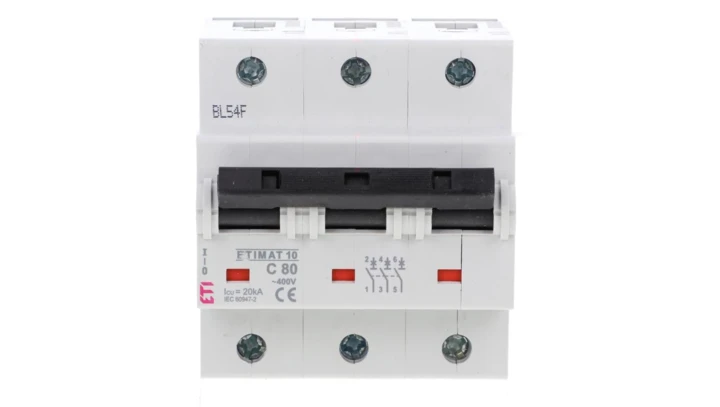 Wyłącznik nadprądowy 3P C 80A 10kA AC ETIMAT10 02135731
