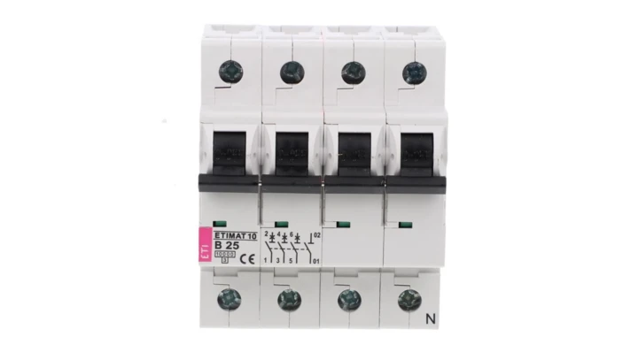 Wyłącznik nadprądowy 3P+N B 25A 10kA AC ETIMAT10 002126718