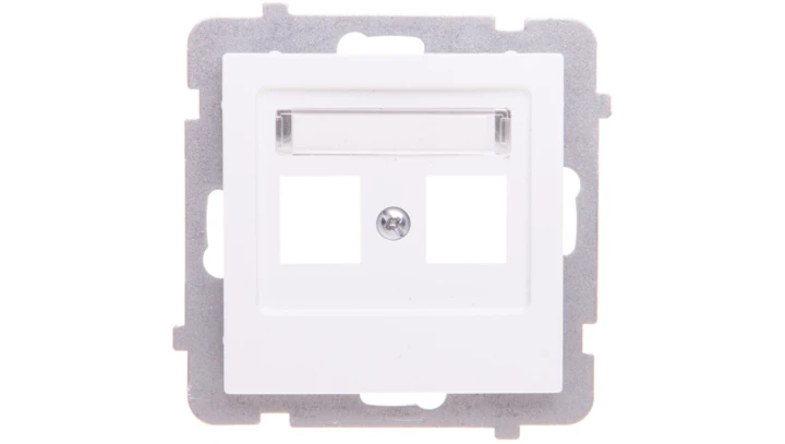 AS Obudowa gniazda teleinformatycznego podwójnego biała GPK-2G/p/00