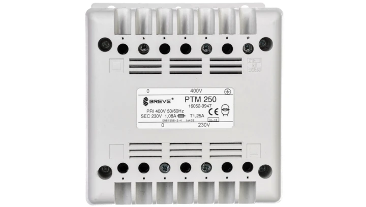 Transformator 1-fazowy separacyjny PTM 250 400/230V 1,08A, na szynę DIN, IP21, Ta 40, 16052-9947
