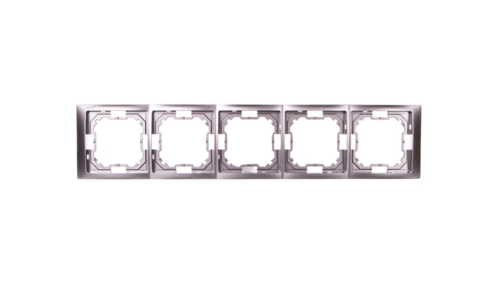 Simon Basic Neos Ramka pięciokrotna stal inox BMRC5/21