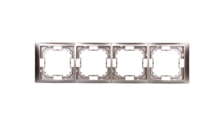 Simon Basic Neos Ramka poczwórna satynowy BMRC4/29