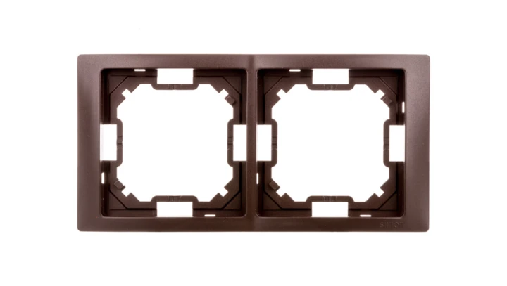 Simon Basic Neos Ramka podwójna czekoladowy BMRC2/47