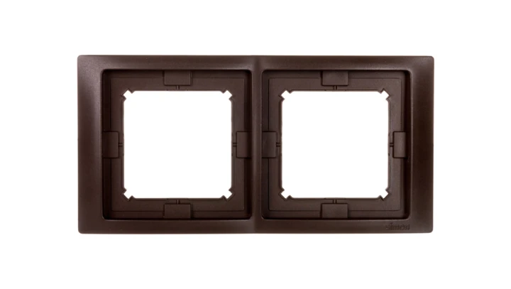 Simon Basic Neos Ramka podwójna IP44 czekoladowy BMRC2B/47