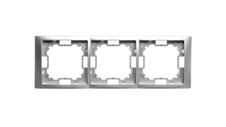 Simon Basic Neos Ramka potrójna srebrny matowy BMRC3/43