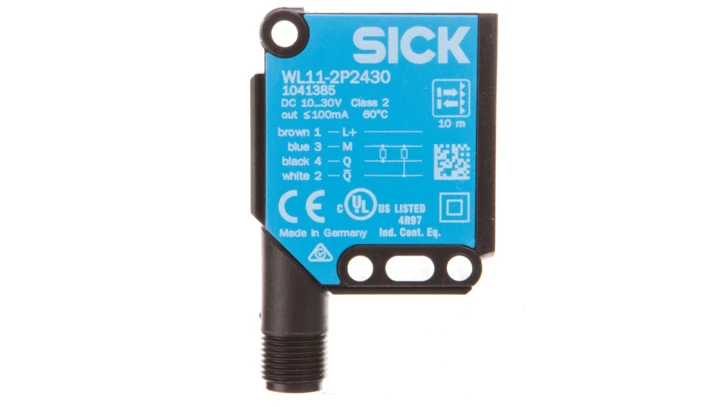 Czujnik fotoelektryczny 0,15-10m 10-30V DC PNP M12 4-piny 200Hz tworzywo odbiciowy WL11-2P2430 1041385