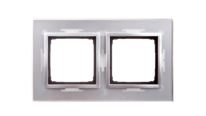 Simon 54 Nature Ramka podwójna szkło SREBRNA MGŁA DRN2/71