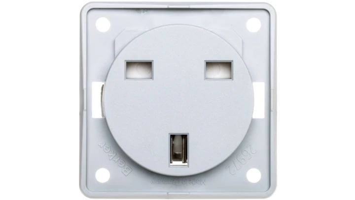 Integro Flow Gniazdo pojedyncze z/u 16A standard brytyjski jasnoszare 0962622506