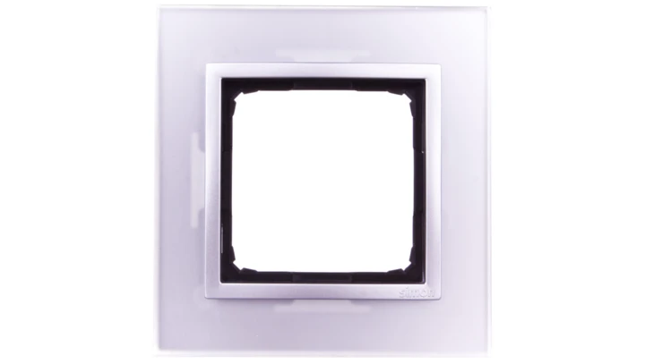 Simon 54 Nature Ramka pojedyncza szkło SREBRNA MGŁA DRN1/71