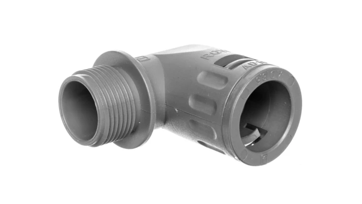 Dławnica kątowa do węża osłonowego PG13,5 IP68 SILVYN KLICK 90 stopni 13,5 szara 56000100 /50szt./
