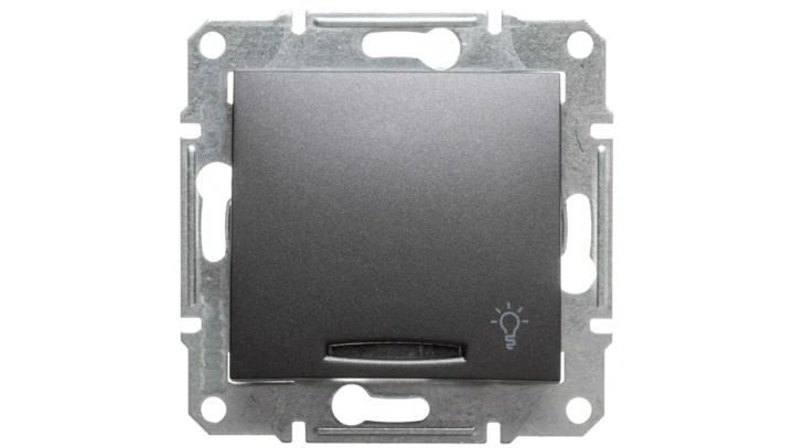 SEDNA Przycisk światło” z podświetleniem grafitowy SDN1800170