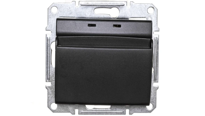 SEDNA Łącznik hotelowy 10A 250V IP20 grafitowy SDN1900170