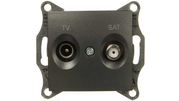 SEDNA Gniazdo antenowe TV/SAT końcowe grafitowe SDN3401670