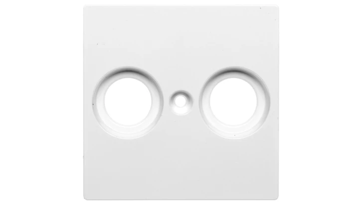 Merten System M Płytka centralna podwójna gniazda antenowego TV/SAT biała MTN4122-0325