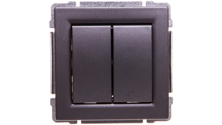 KOS66 Łącznik schodowy podwójny grafit 666019