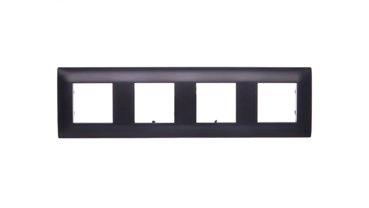 DANTE Ramka poczwórna tworzywo lakierowane CZARNY 450984