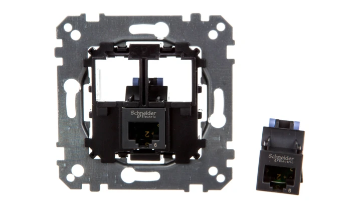 Merten Gniazdo komputerowe podwójne RJ45 kat.6 UTP MTN4576-0002