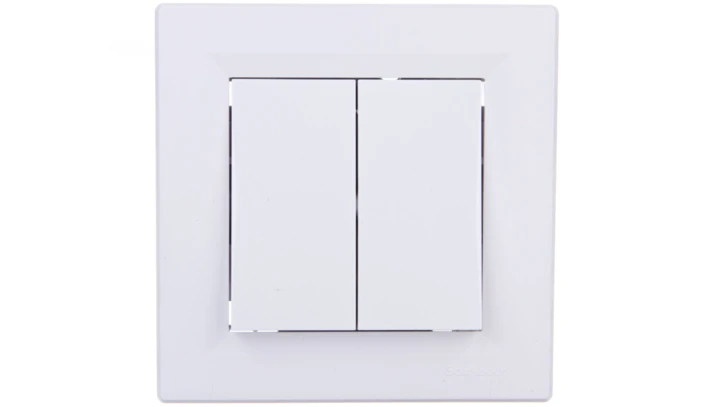 Łącznik Asfora podwójny schodowy biały z ramką EPH0600121